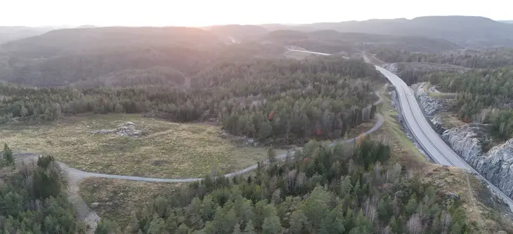Foto av mulig område for solkraftverk